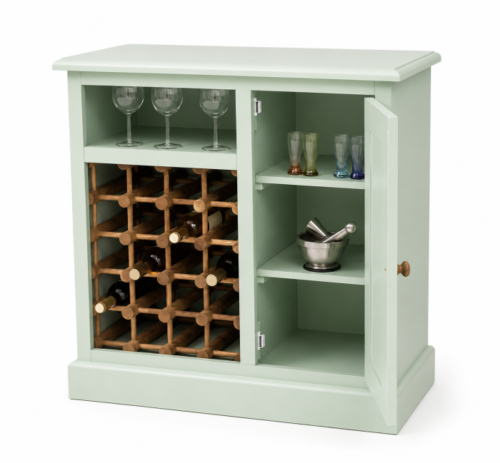 Mobilier bar din lemn masiv cu suport pentru sticle 90 x 41 x 90 cm [4]
