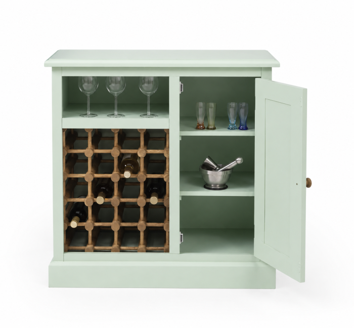 Mobilier bar din lemn masiv cu suport pentru sticle 90 x 41 x 90 cm [5]