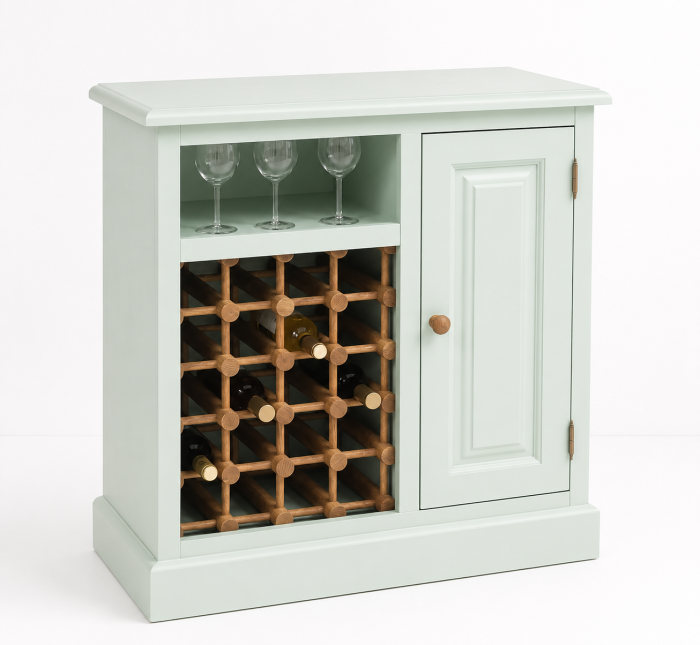 Mobilier bar din lemn masiv cu suport pentru sticle 90 x 41 x 90 cm [2]