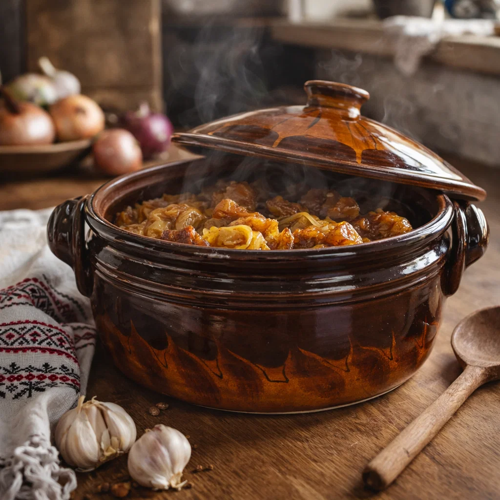 Oala de sarmale din ceramica smaltuita cu capac 5.5 litri – gatit traditional [4]