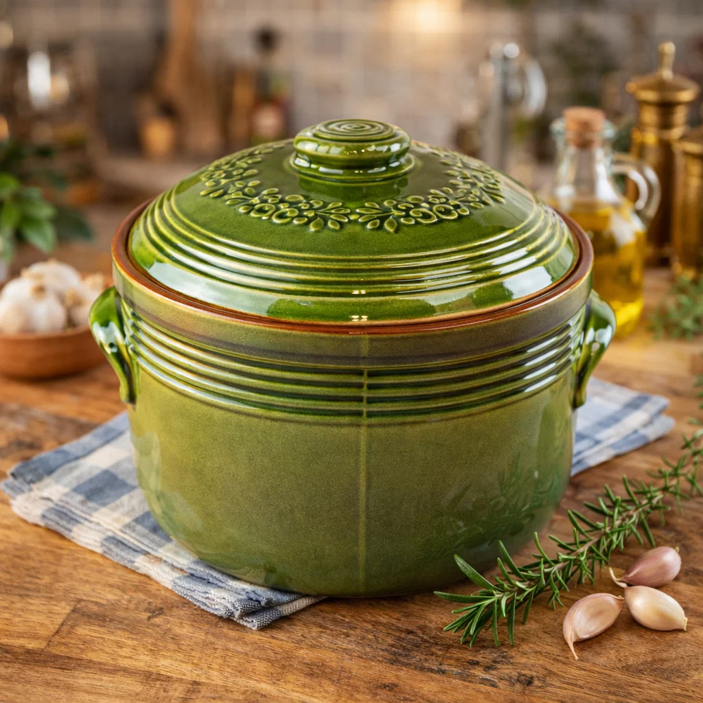 Oala Ceramica pentru Sarmale si Fripturi, Glazurata, Rotunda, 7 Litri [2]