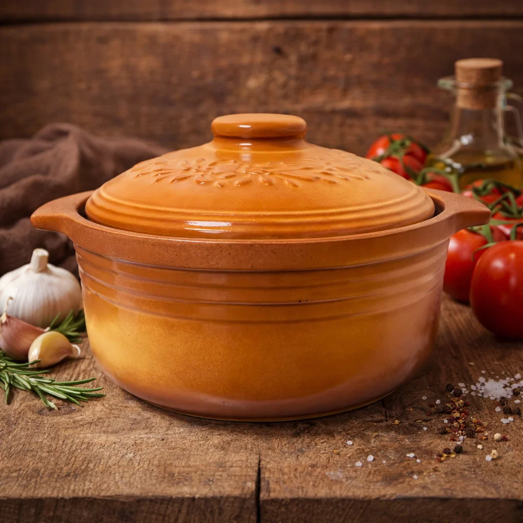 Oala pentru sarmale si friptura glazurata ceramica 4 litri [5]