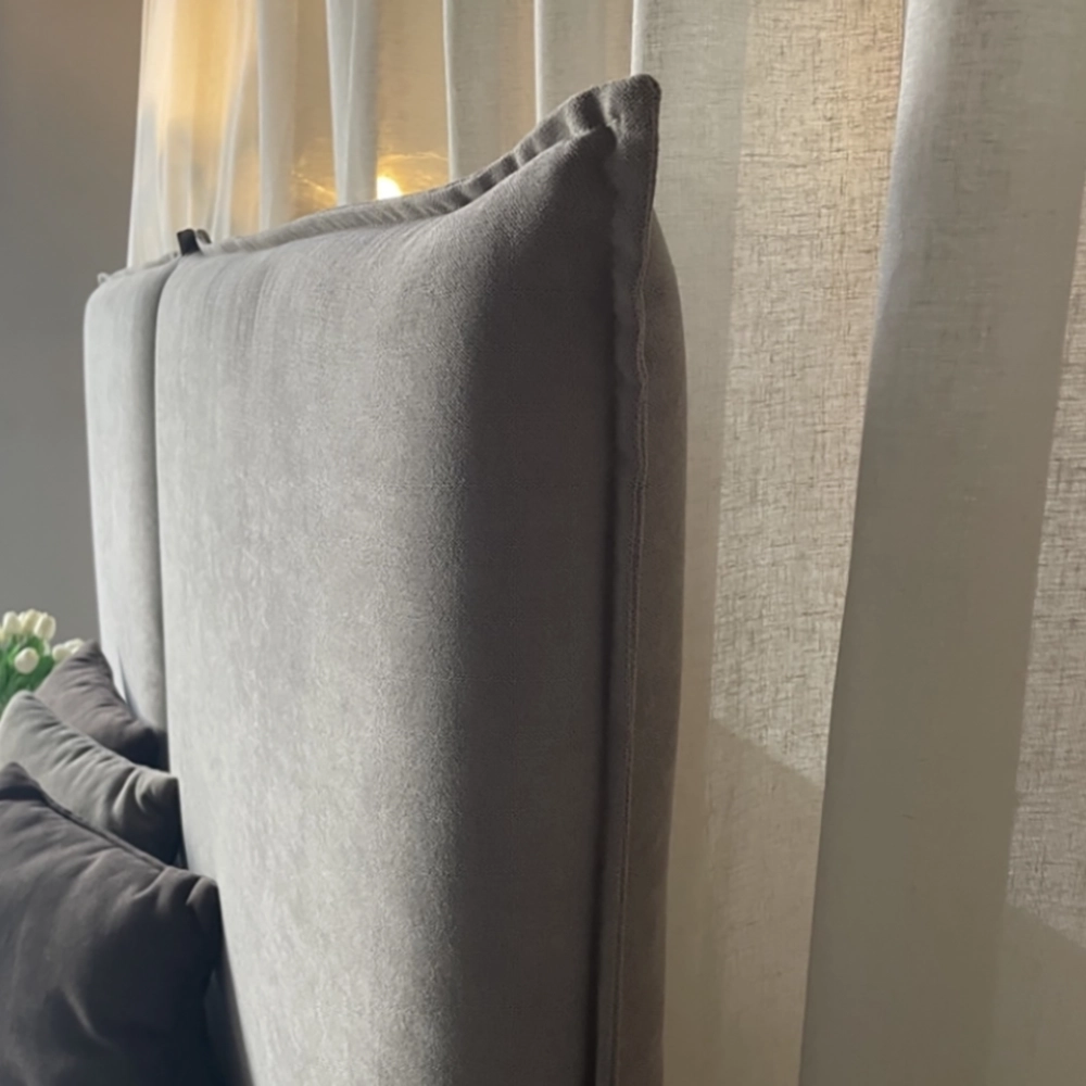 Pat tapițat IZZA gri , cu ladă de depozitare, dimensiuni 90x190, 140x200, 160x200, 180x200 cm – design modern pentru dormitor [1]