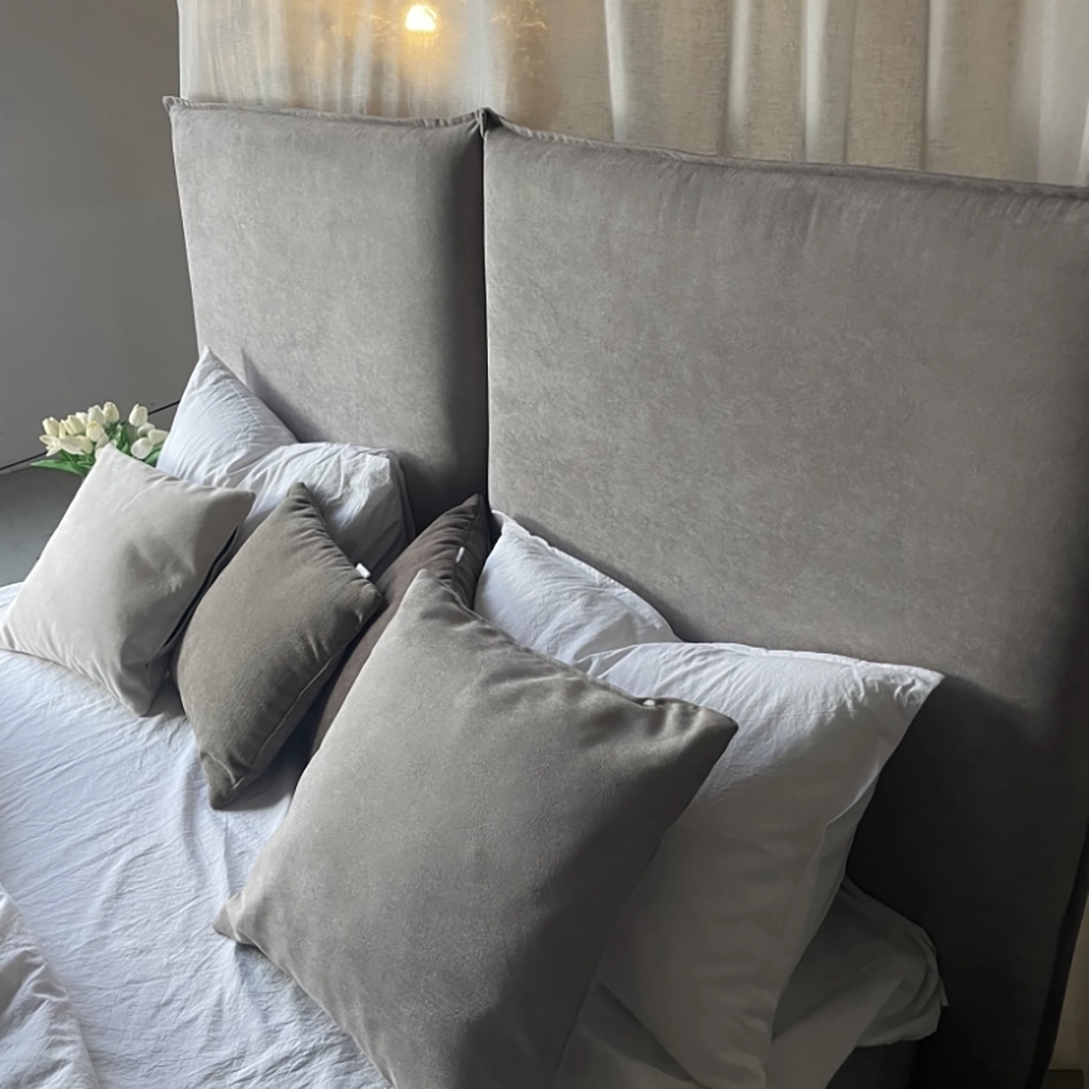 Pat tapițat IZZA gri , cu ladă de depozitare, dimensiuni 90x190, 140x200, 160x200, 180x200 cm – design modern pentru dormitor [3]