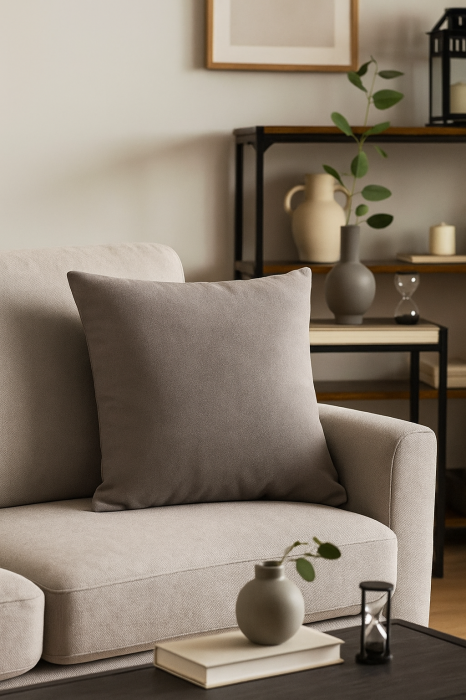 Perna Decorativa, Gri Deschis, 45x45 cm - ATELIER 49 [2]