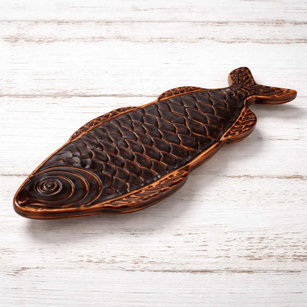 platou-ceramica-nesmaltuita-forma-peste-37x15 - atelier49.ro [2]