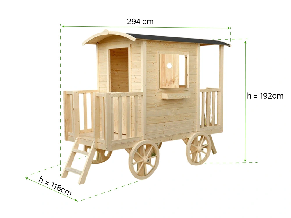 Rulotă de joacă din lemn pentru copii Caravana [3]