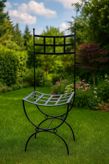 Scaun de Grădină din Fier Forjat, Negru, Vopsit Electrostatic - Arcadia | Atelier 49 [2]