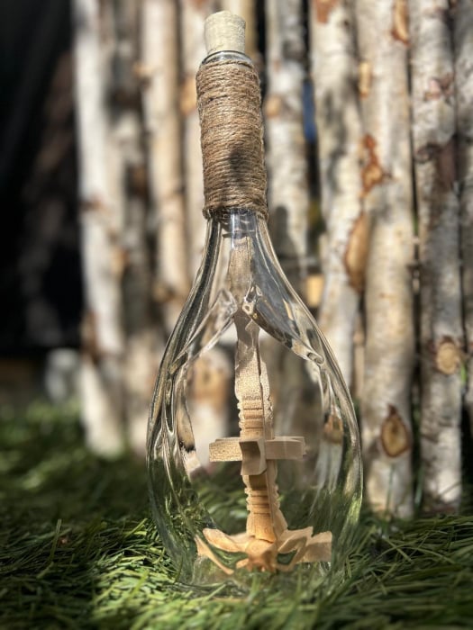 sticla artizanala 500ml fus lemn interior pentru bauturi traditionale [1]