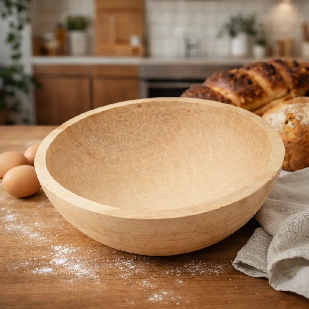 Coveți din lemn pentru frământat și servire - Covată din lemn de plop pentru frământat aluat