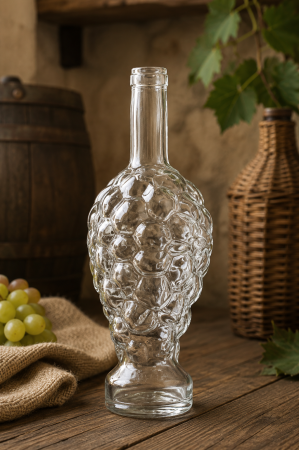 CADOURI - Sticla decorativa 750 ml cu dop pentru marturii de nunta si botez