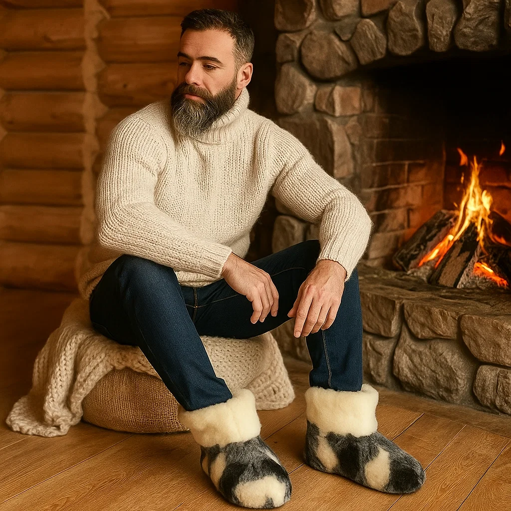 Botoșei din Lână de Oaie pentru Bărbați – Călduroși, Comozi și Naturali [1]