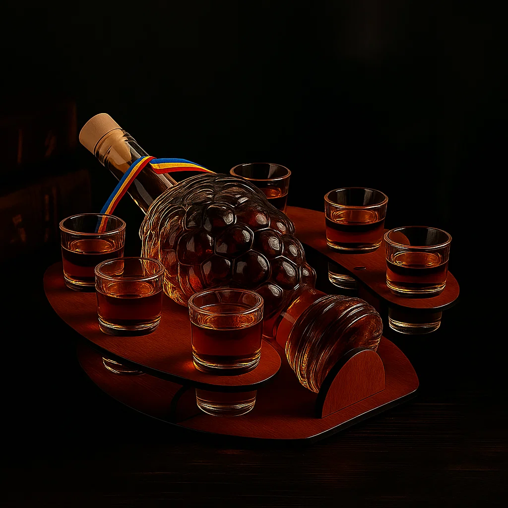 Cadou pentru Bărbați Set Minibar Sticla 750 ml cu 6 Pahare si Suport - Atelier 49 [1]