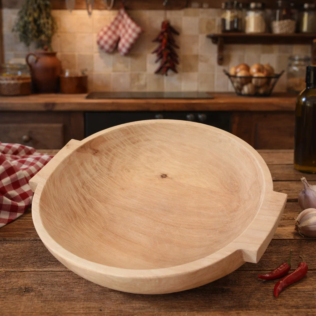 ARTICOLE DIN LEMN - Covata din lemn cioplita manual 26x23x8 cm