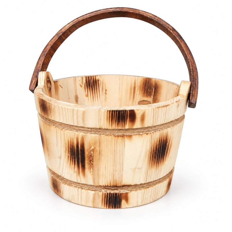 Accesorii sauna - Galeata din lemn pentru sauna si uz casnic 24 x 15 cm