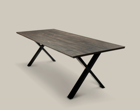 Mese Lemn Masiv - Masa din Lemn Masiv Stejar Afumat, 240x100x75 cm