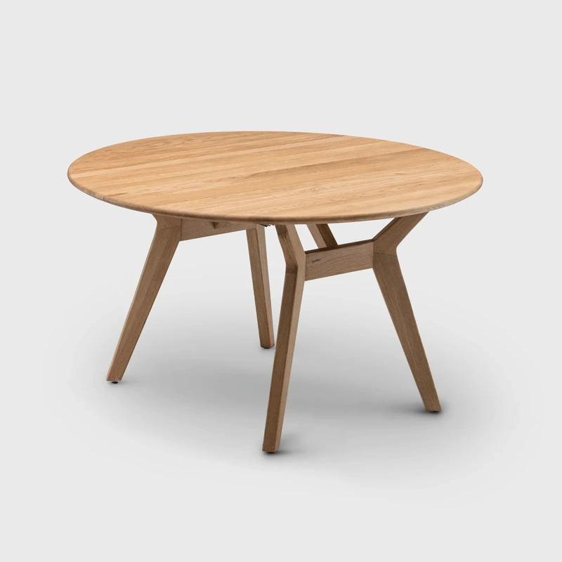 Mese Lemn Masiv - Masa extensibila Cabo din stejar masiv Ø130–230 cm, blat 27 mm