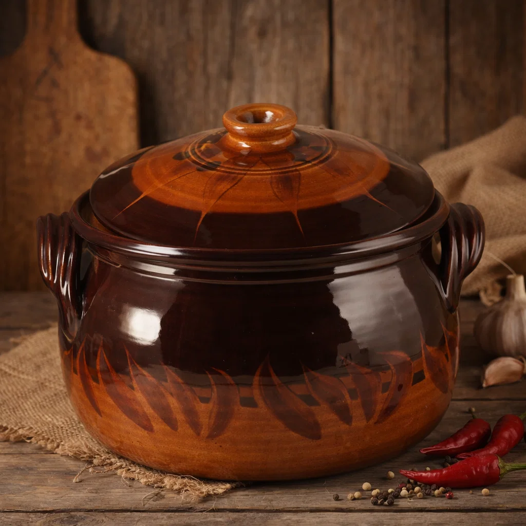 CERAMICĂ - oală-din-lut-glazurată-pentru-sarmale-și-friptură-12-litri atelier49.ro