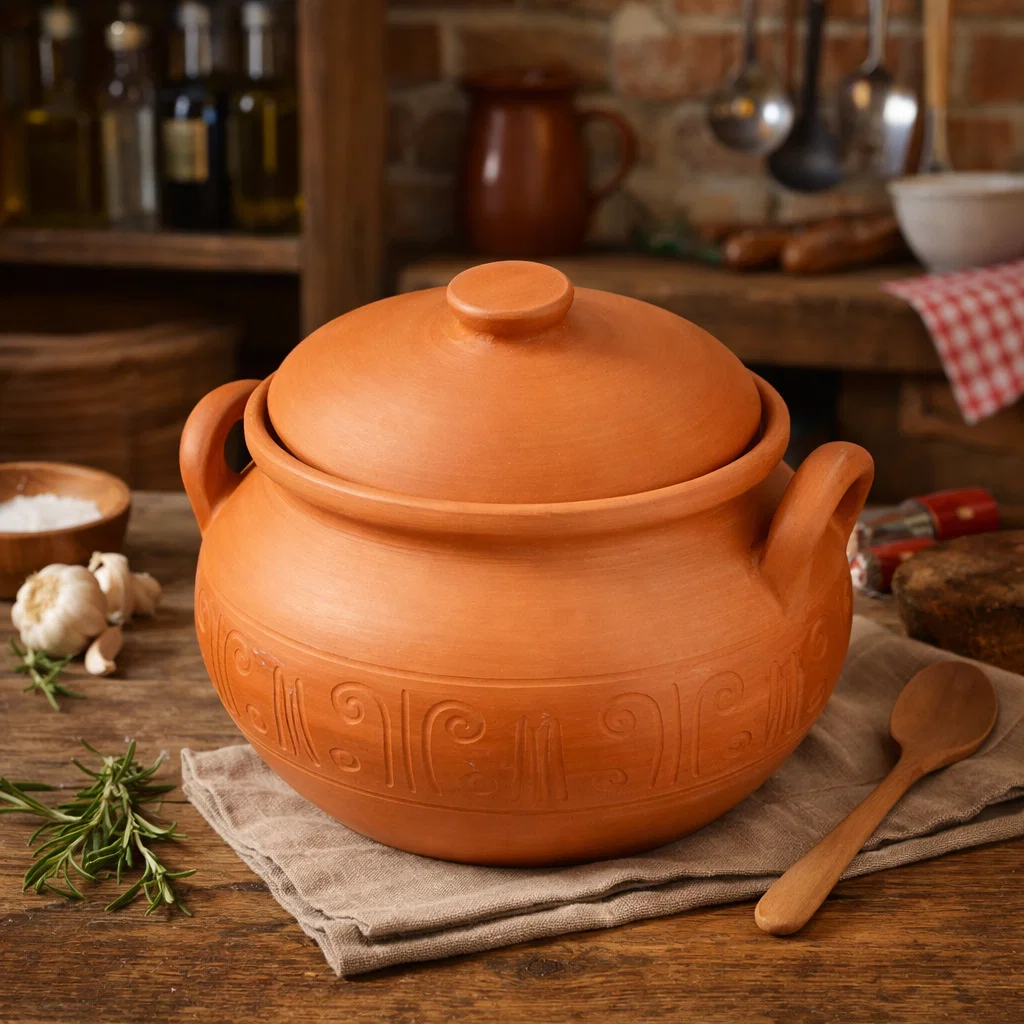 CERAMICĂ - oala-din-lut-nesmaltuita-pentru-sarmale-5-litri