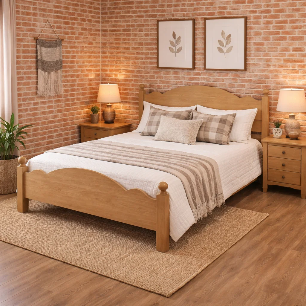 Paturi din lemn masiv - pat-aria-lemn-masiv-brad-160x200-atelier49.ro