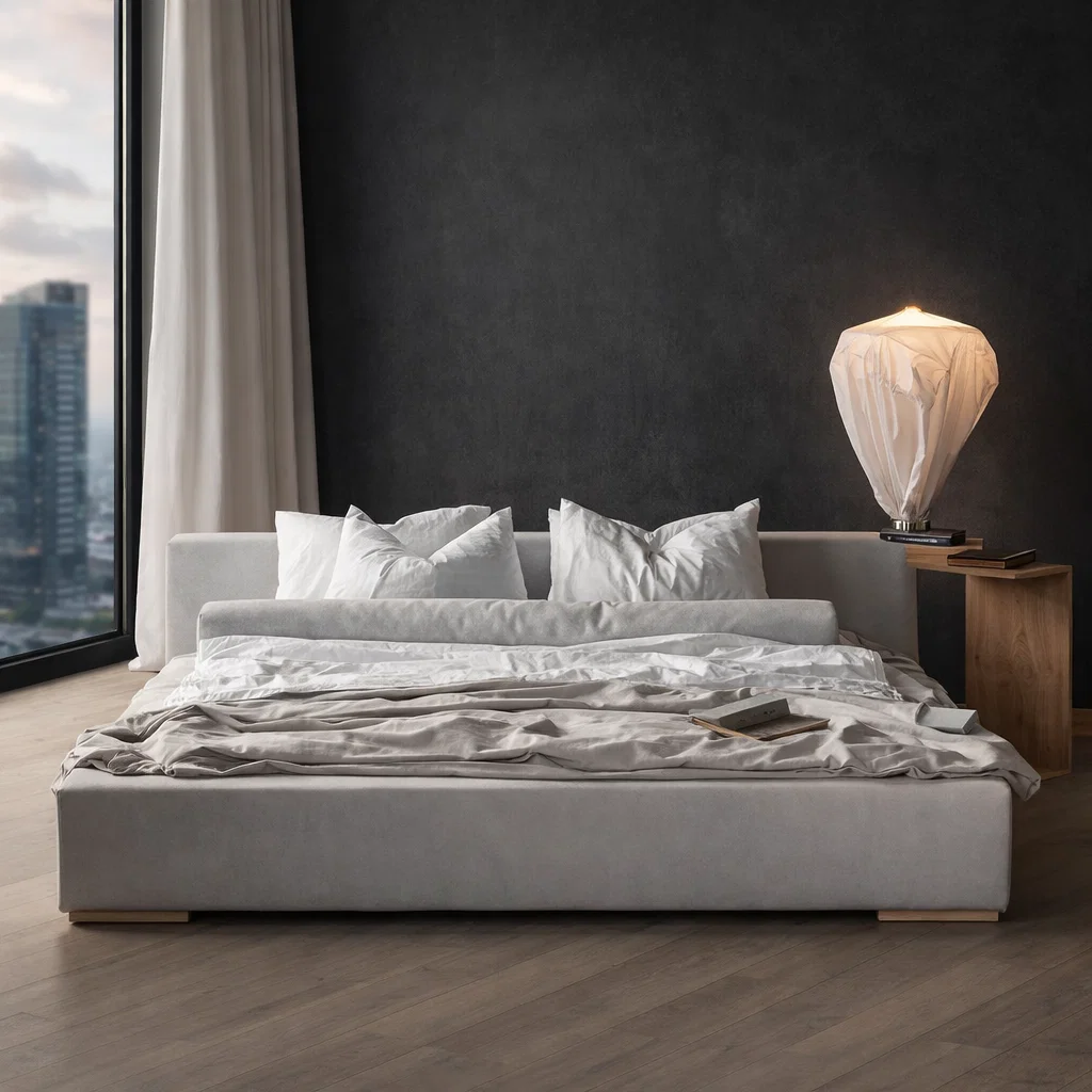 Paturi - Pat dormitor Kubo gri 140x200cm, 160×200 cm, 180x200cm