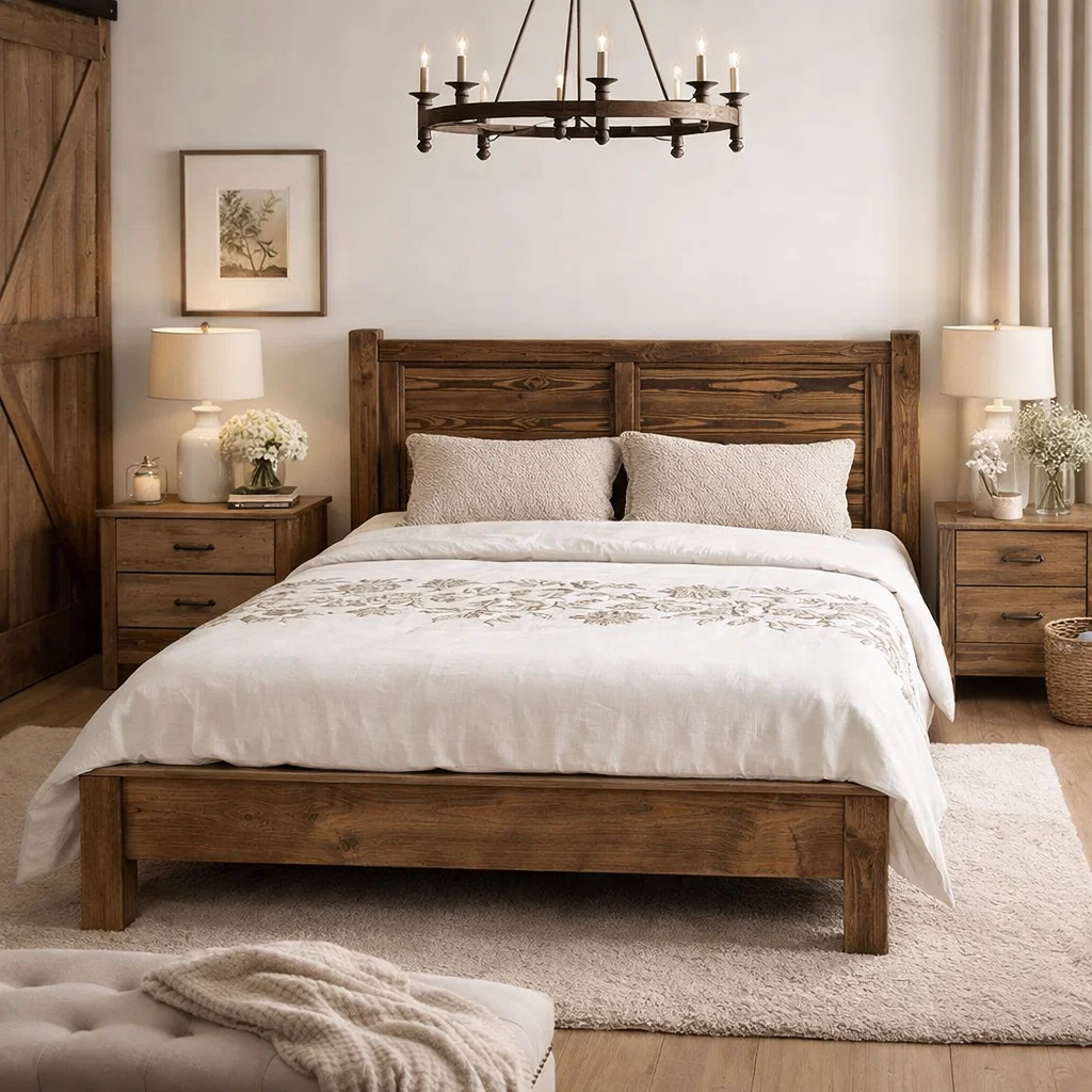 Paturi din lemn masiv - pat-lemn-masiv-brad-180x200-pat-forest-atelier49.ro