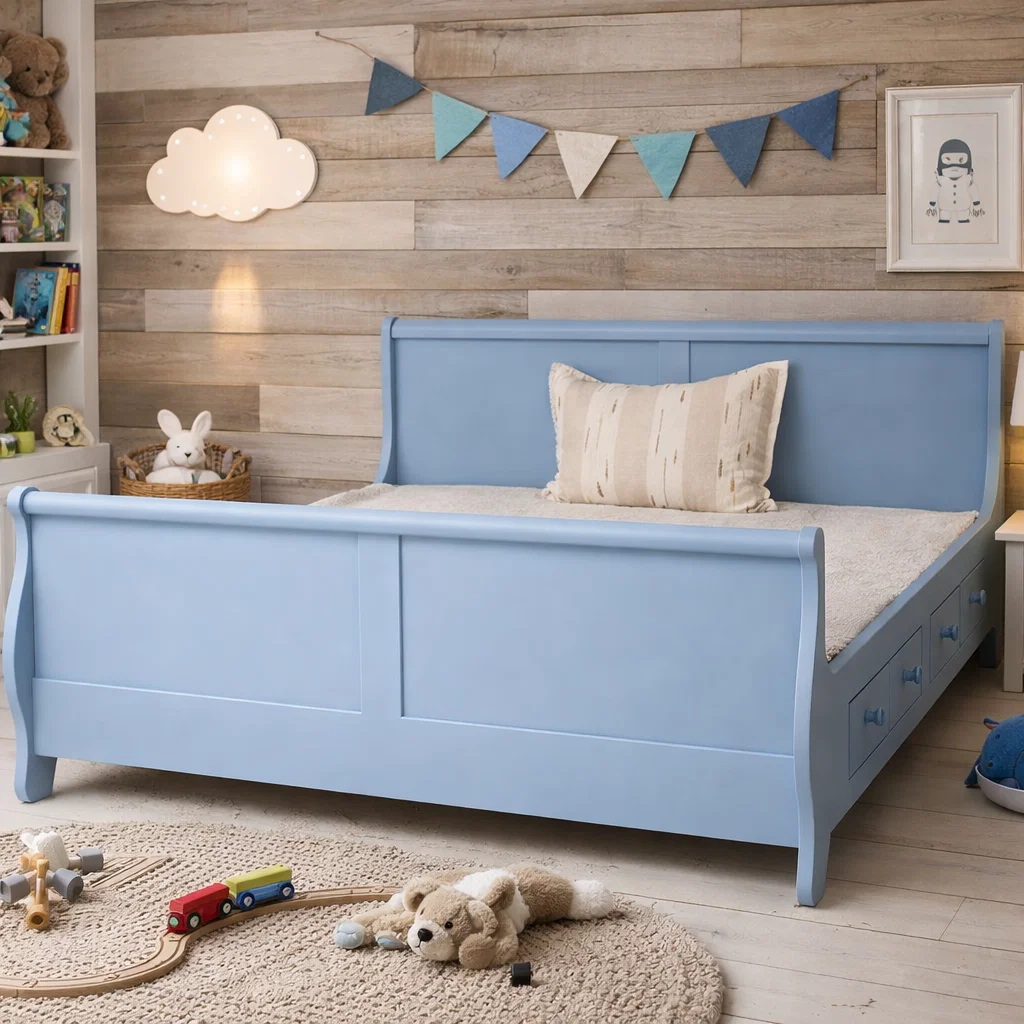 Paturi din lemn masiv - pat-lemn-masiv-160x200-cu-2-sertare-tip-printesa.jpg