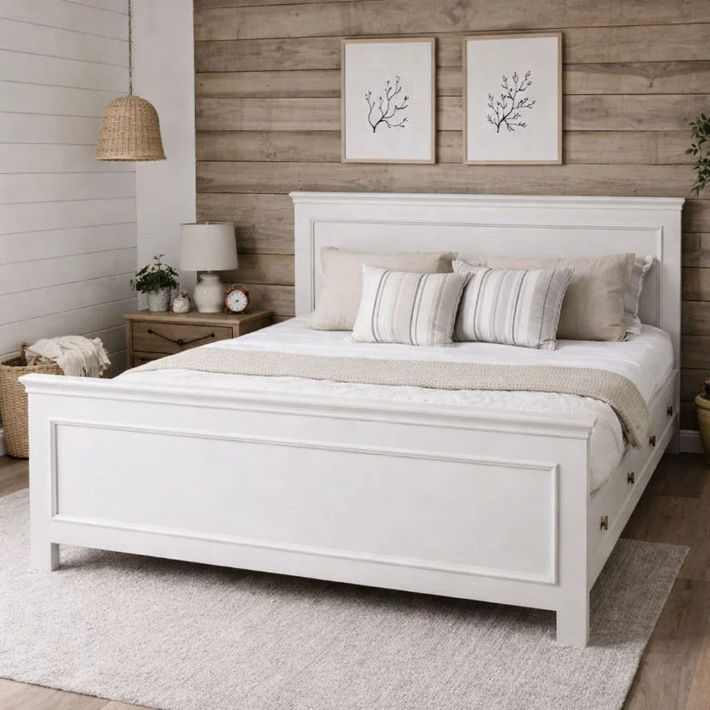 Paturi din lemn masiv - pat-lemn-masiv-brad-160x200-cu-sertare-velora-atelier49.ro