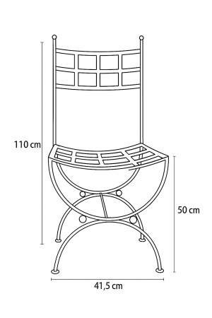 Scaun de Grădină din Fier Forjat, Negru, Vopsit Electrostatic - Arcadia | Atelier 49 [4]