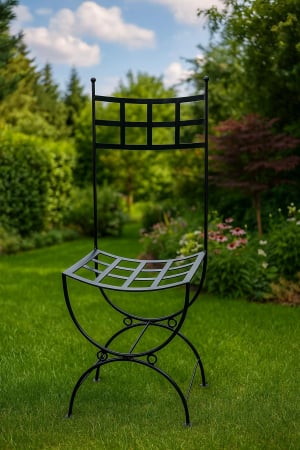 Scaun de Grădină din Fier Forjat, Negru, Vopsit Electrostatic - Arcadia | Atelier 49 [1]