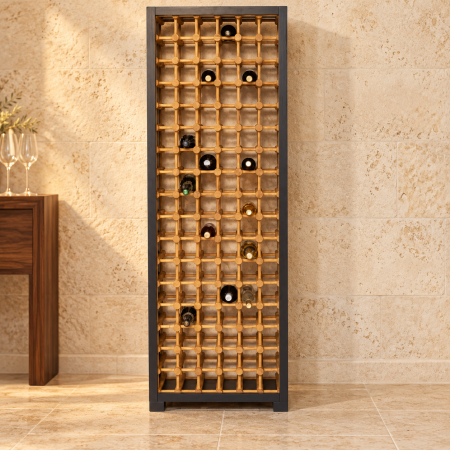 Suporturi vin - suport-pentru-102-sticle-de-vin-din-brad-masiv-68-x-35-x-200-cm-culoare-la-alegere-atelier49
