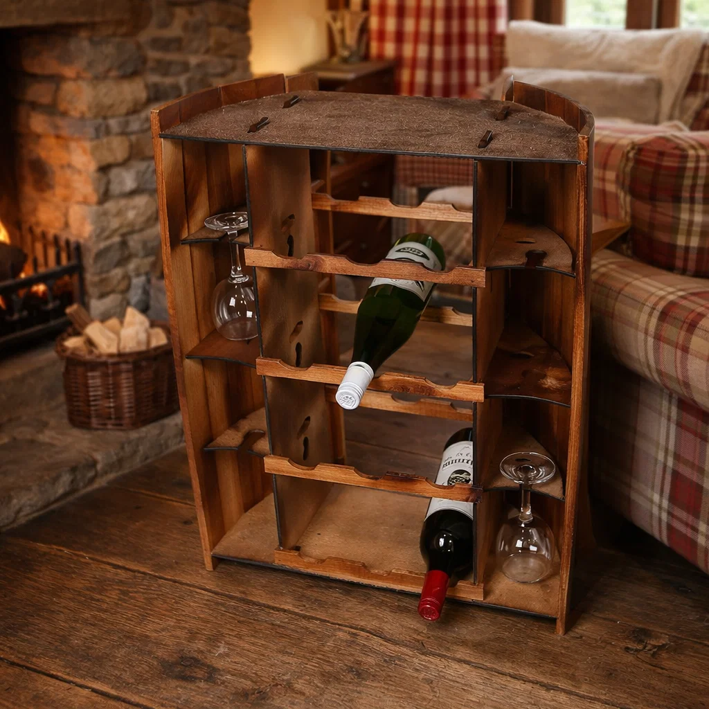 ARTICOLE DIN LEMN - suport-sticle-vin-pahare-lemn-12-sticle-63x49x23-cm