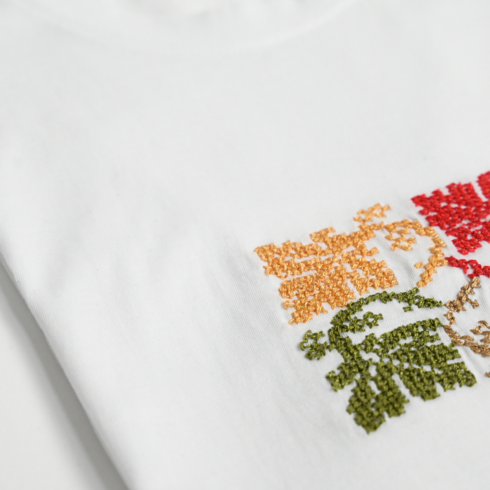 Tricou premium, cusut manual cu mdel "toamna" [3]