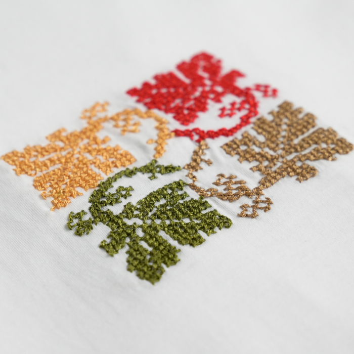 Tricou premium, cusut manual cu mdel "toamna" [2]