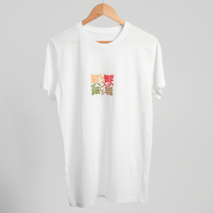 Tricou premium, cusut manual cu mdel "toamna" [5]