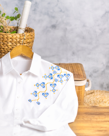 Camasa clasica, broderie "Albastrele" [1]
