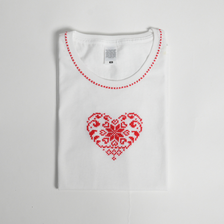 Tricou bumbac, cu inimioara rosie [2]
