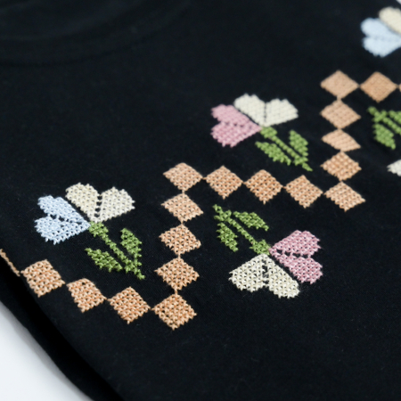 Tricou bumbac, model camp de flori [1]