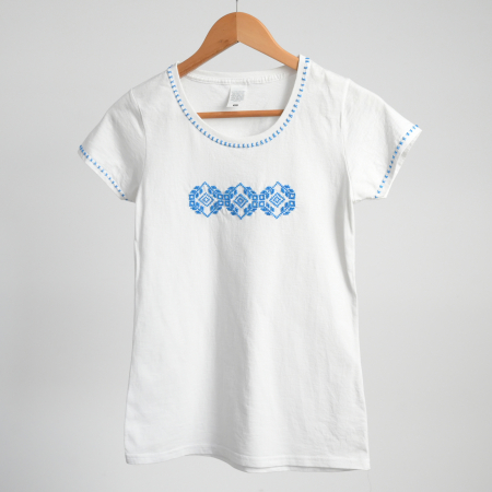 Tricou bumbac, model sfere albastre [4]