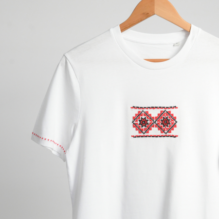 Tricouri unisex - Tricou premium brodat cu model traditional