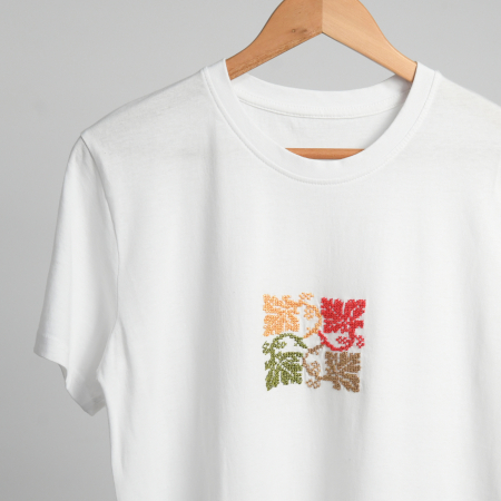 Tricouri unisex - Tricou premium, cusut manual cu mdel "toamna"