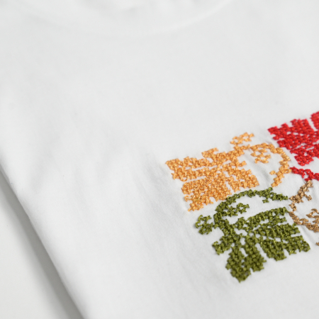 Tricou premium, cusut manual cu mdel "toamna" [2]