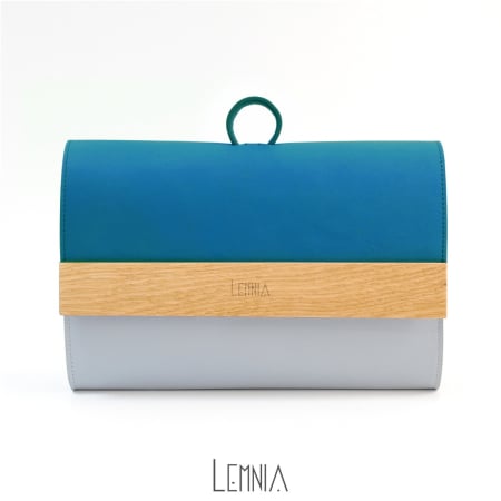 Genti - Geanta Play Grey & Pacific Blue