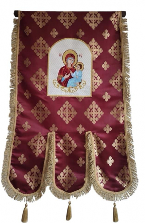Prapor - Prapor din brocard cu icoana brodata