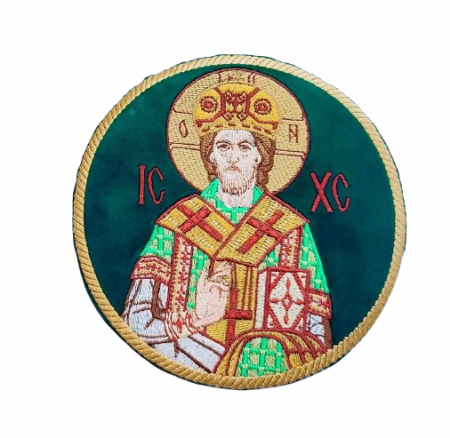 Produse religioase - Ripida brodata cu Mantuitorul care binecuvinteaza