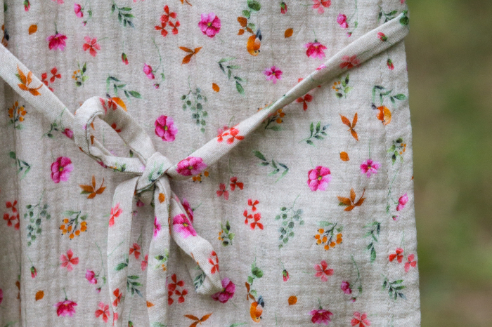 Rochie de Vara de Muselina, 10 ani, bej cu flori [3]