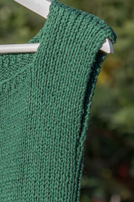 Sarafan Tricotat Manual, 8 ani, verde [3]