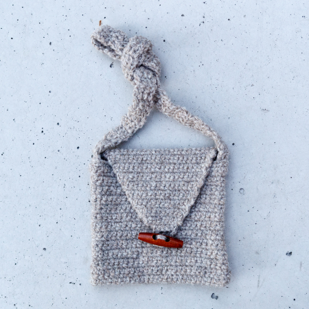 Articole Copii - Gentuta Crosetata pentru Fete, 16x16 cm, Bej