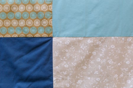 Paturi Matlasate - Paturica Matlasata de Bumbac Patchwork, 150x100, turcoaz