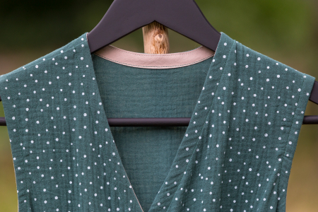 Rochie de Vara de Muselina, 10 ani, verde inchis [1]